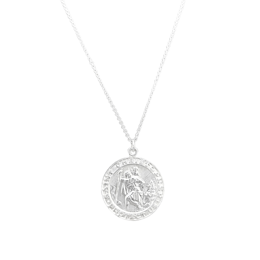 Sterling Silver Saint Christopher Necklace