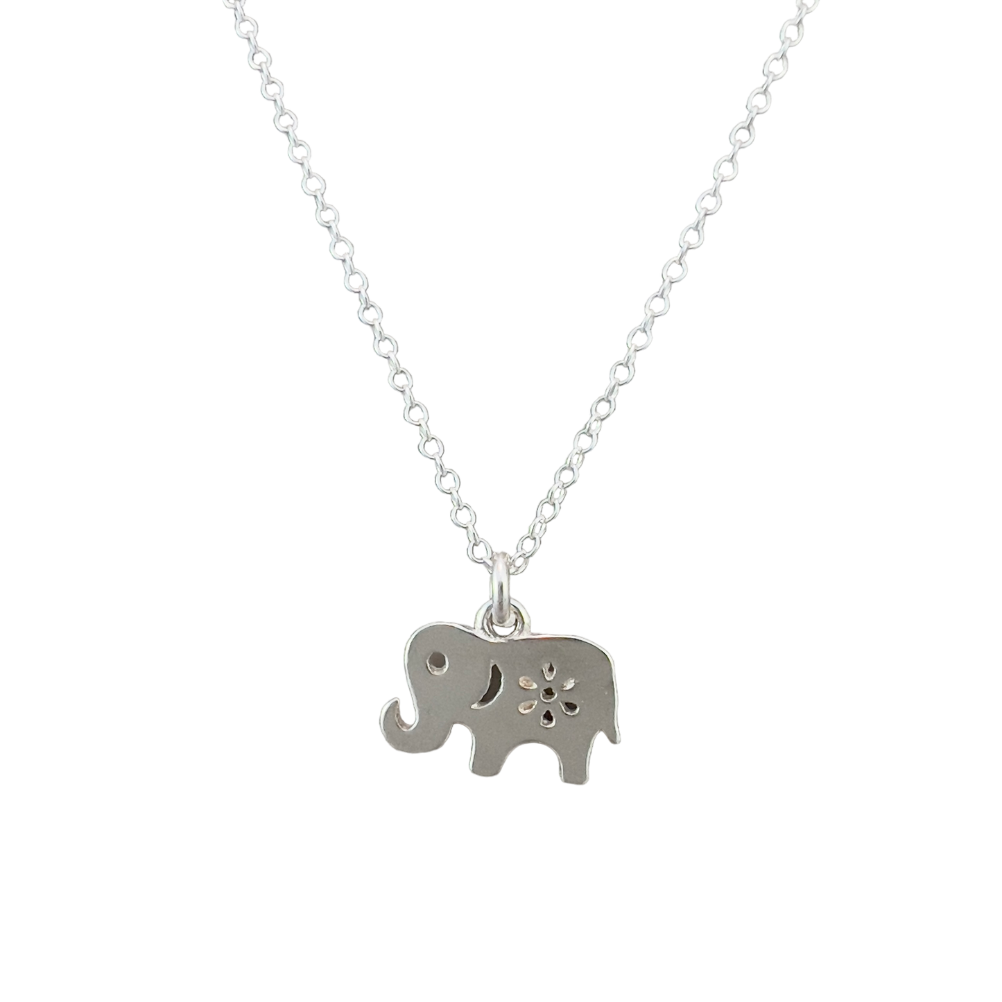 Sterling Elephant Necklace