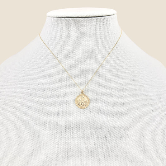 14K Gold-Filled Saint Christopher Necklace