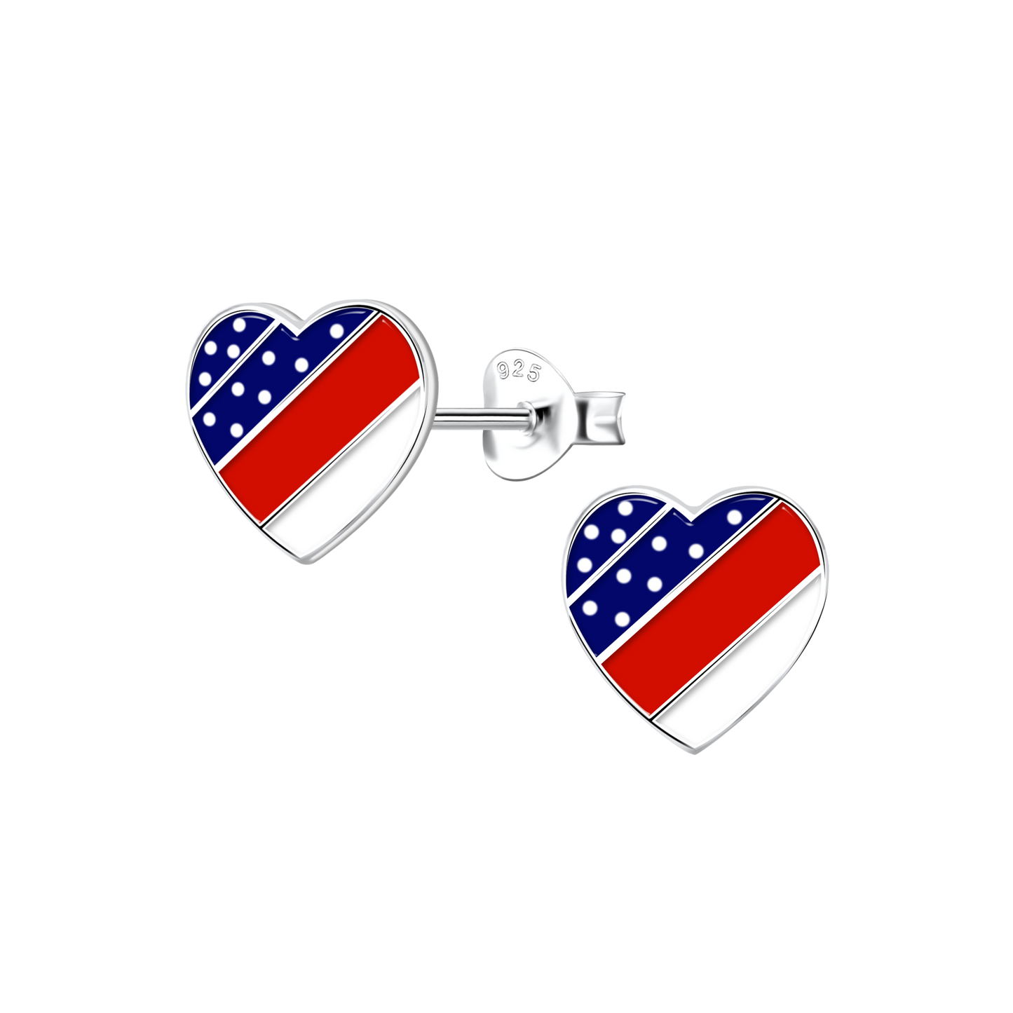 USA Heart Earrings