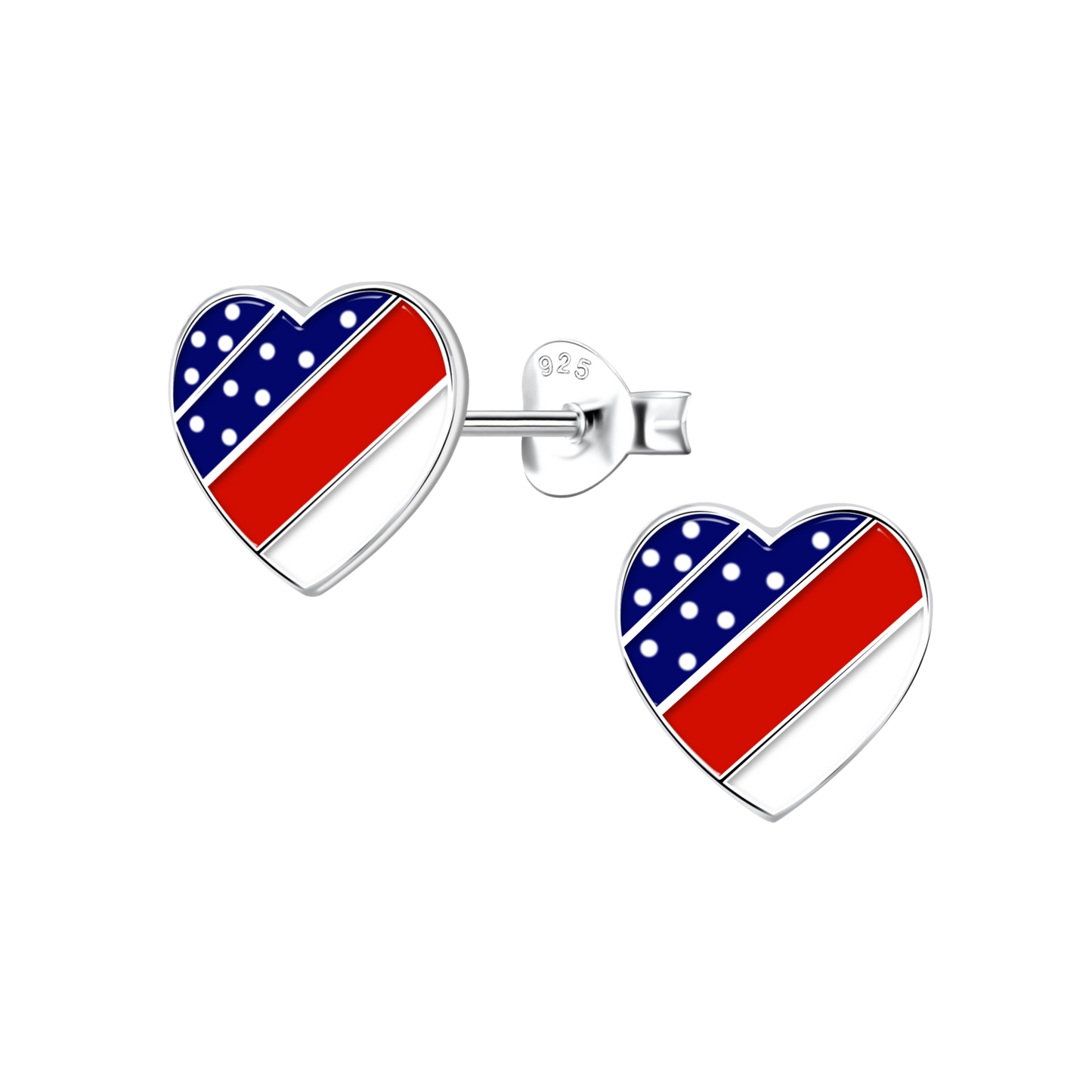 USA Heart Earrings