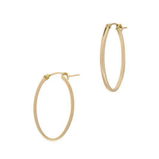 14K Gold-Filled Oval Hoops