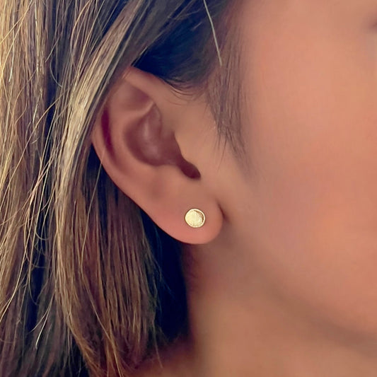 Gold-Filled Sand Dollar Studs