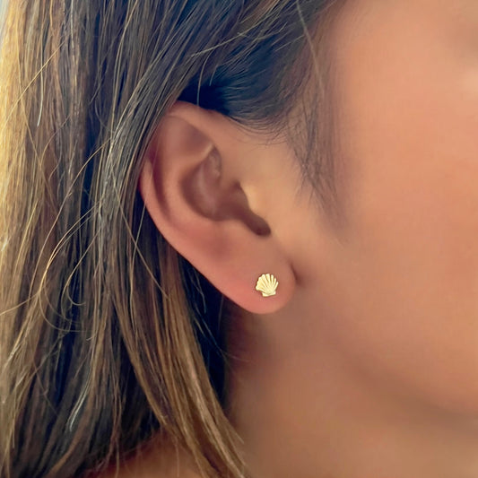 Gold-Filled Seashell Studs