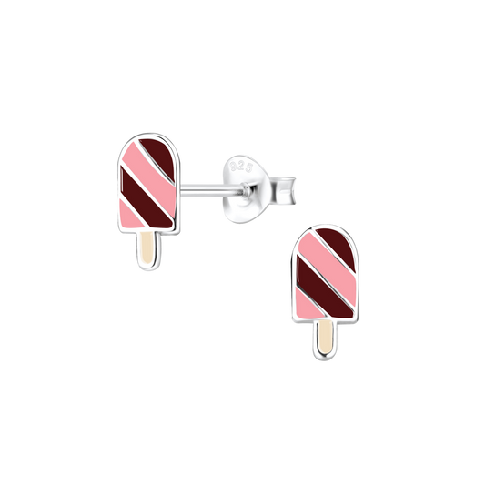 Sterling Silver Kids Popsicle Studs Earrings