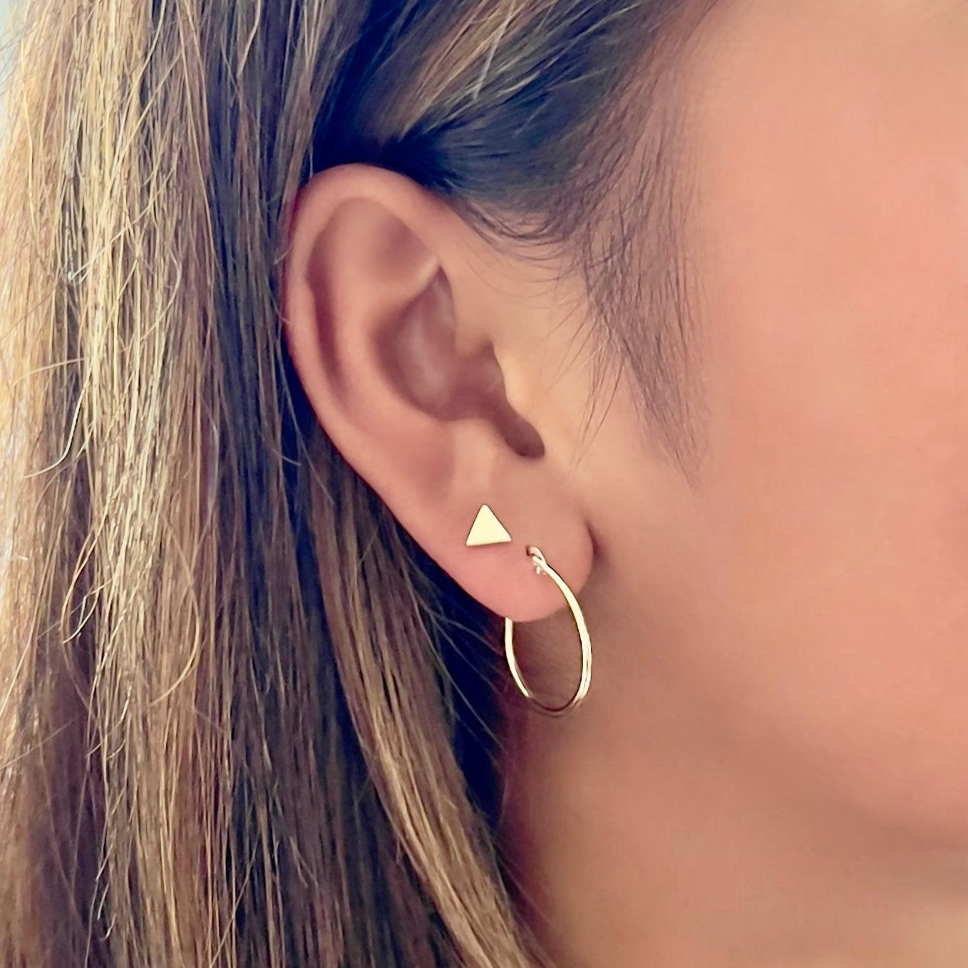 Gold-Filled Triangle Studs