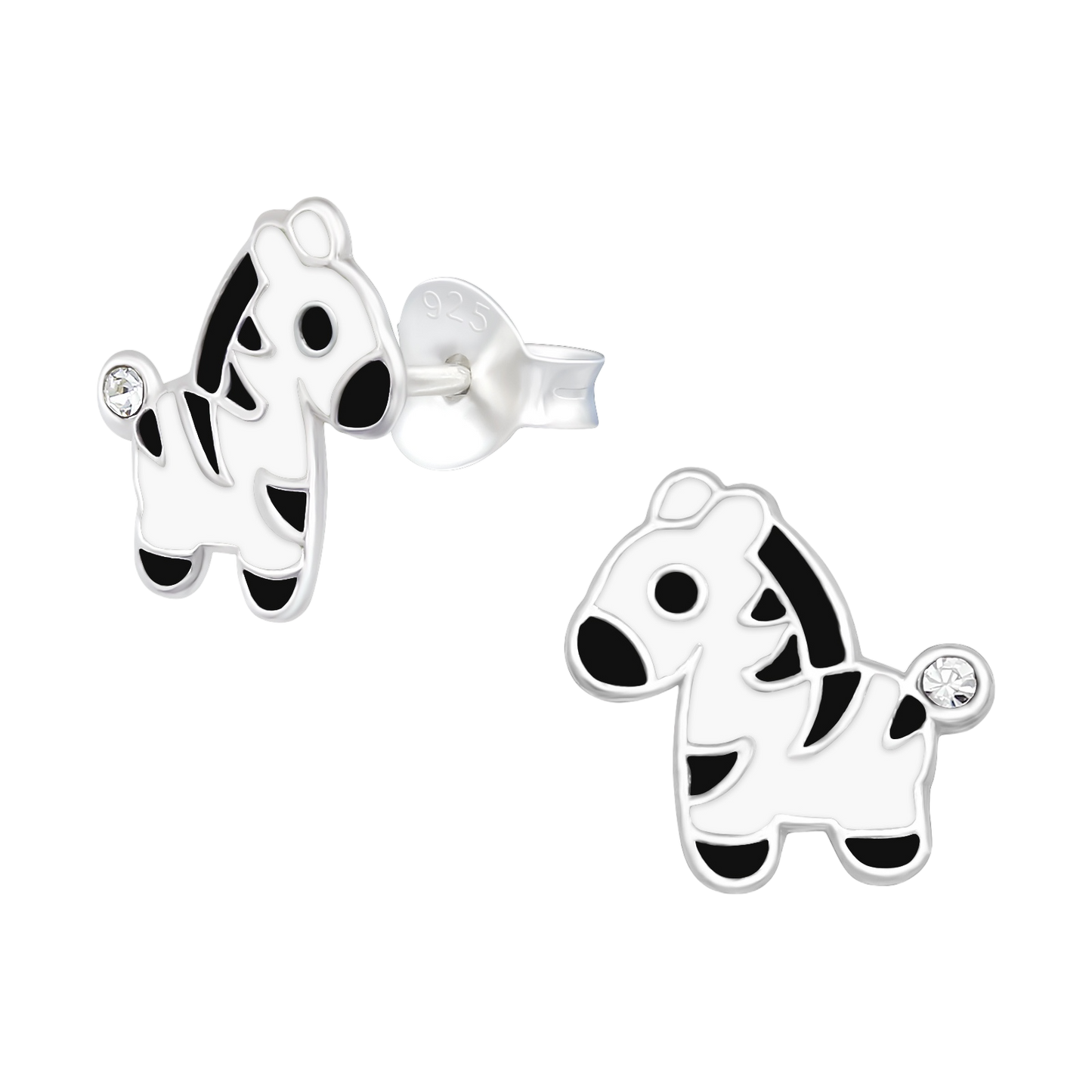Zebra Stud Earrings