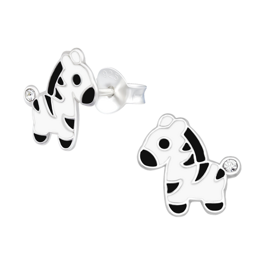 Zebra Stud Earrings