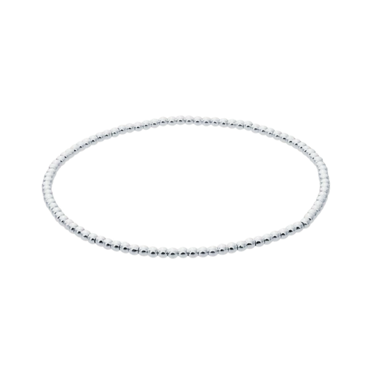 2.5MM Silver Bead Bracelet