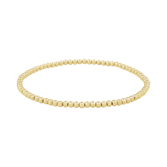 2.5MM Gold Bead Bracelet