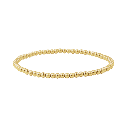 3MM Gold Bead Bracelet