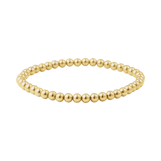 4MM Gold Bead Bracelet