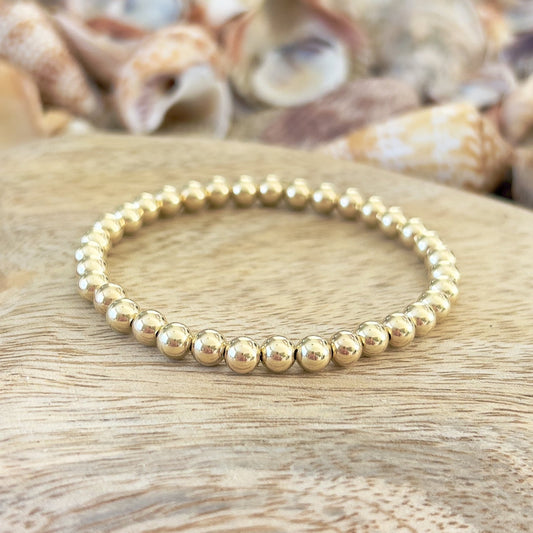 5MM Gold Bead Bracelet