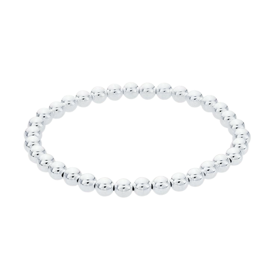 5MM Silver Bead Bracelet