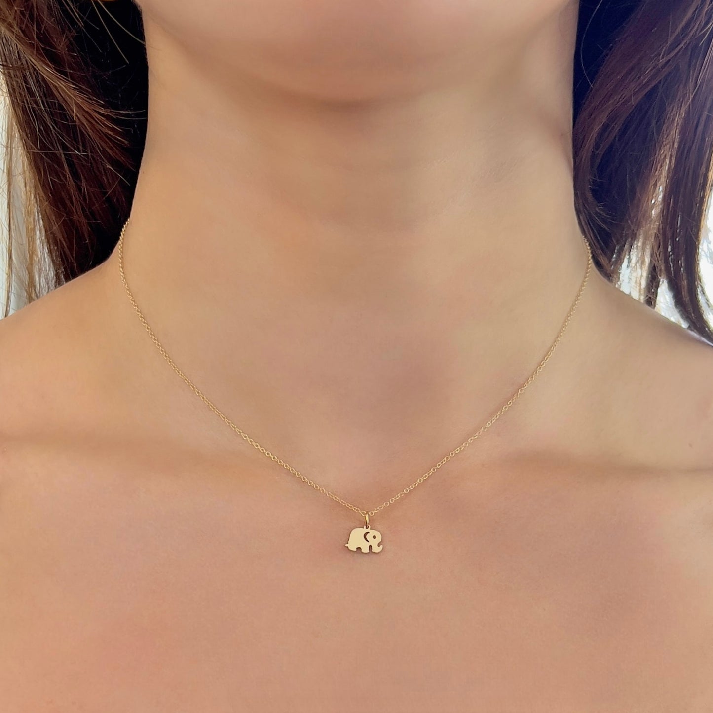 Gold Elephant Necklace