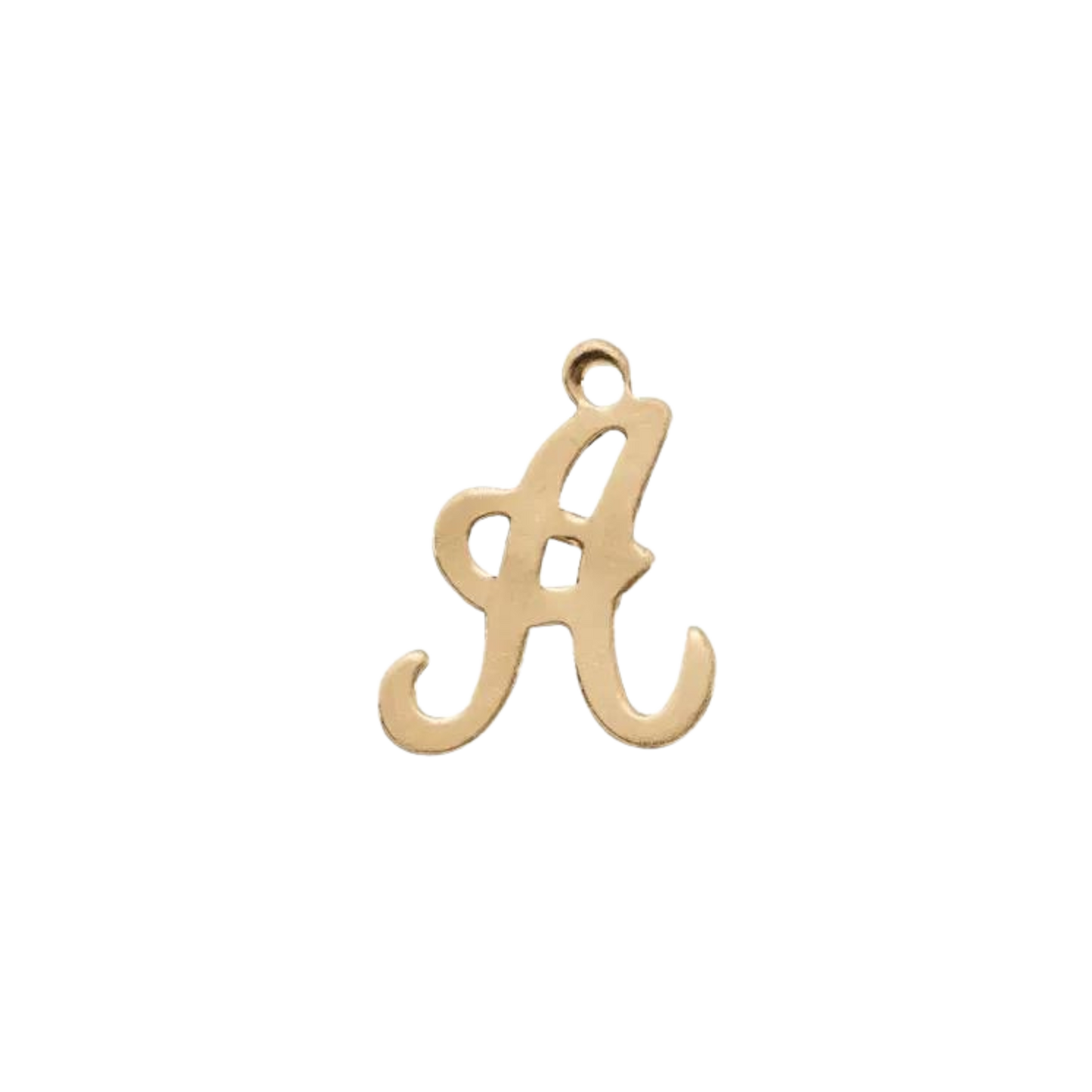 Gold Script Letter Initial Necklace