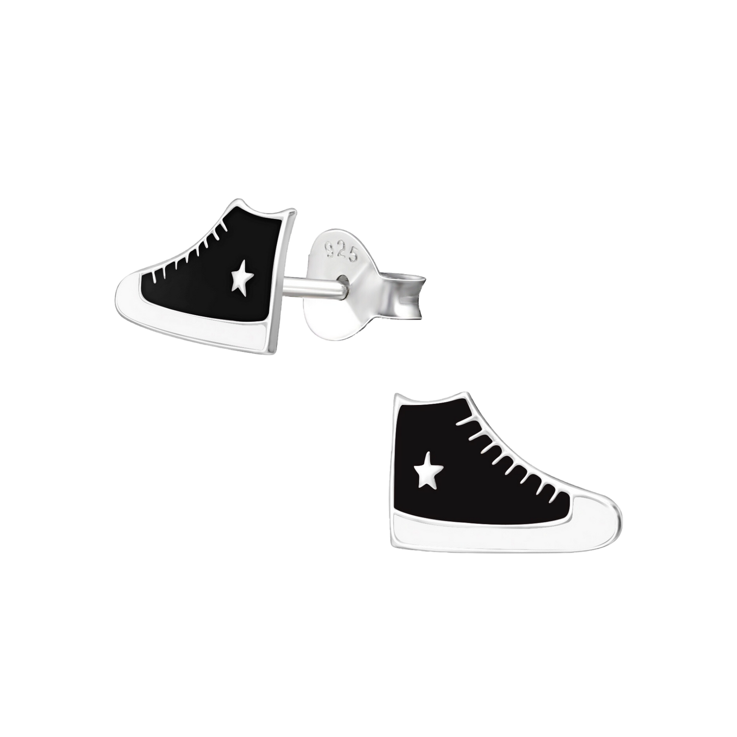 Black Sneaker Earrings