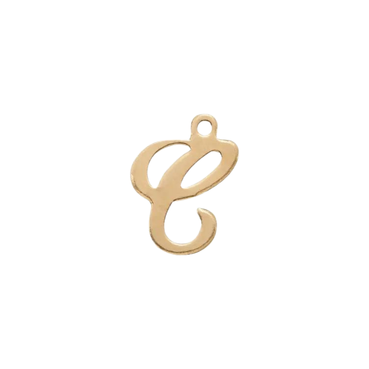 Gold Script Letter Initial Necklace