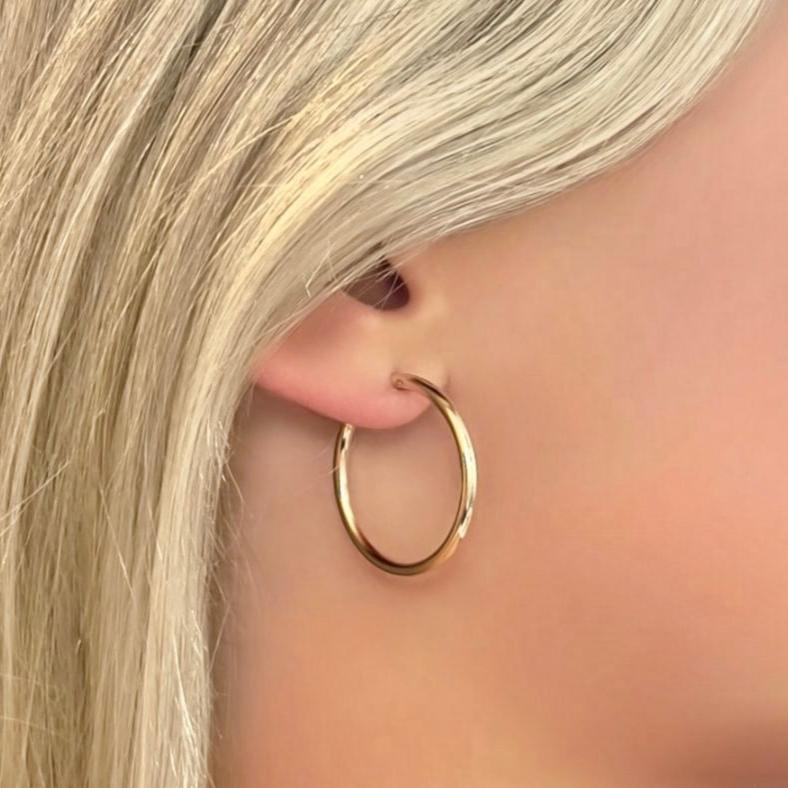 14K Gold-Filled Classic Hoops