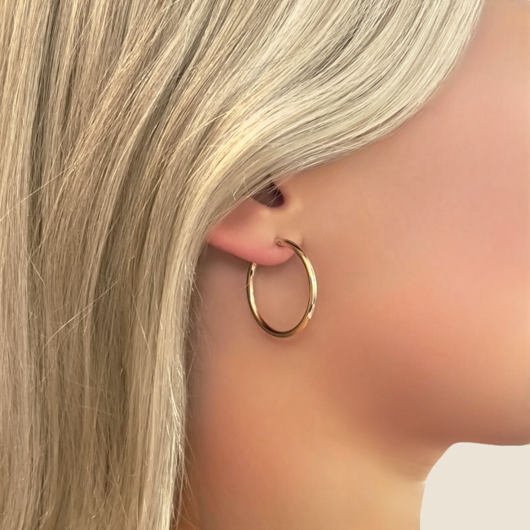 14K Gold-Filled Classic Hoops