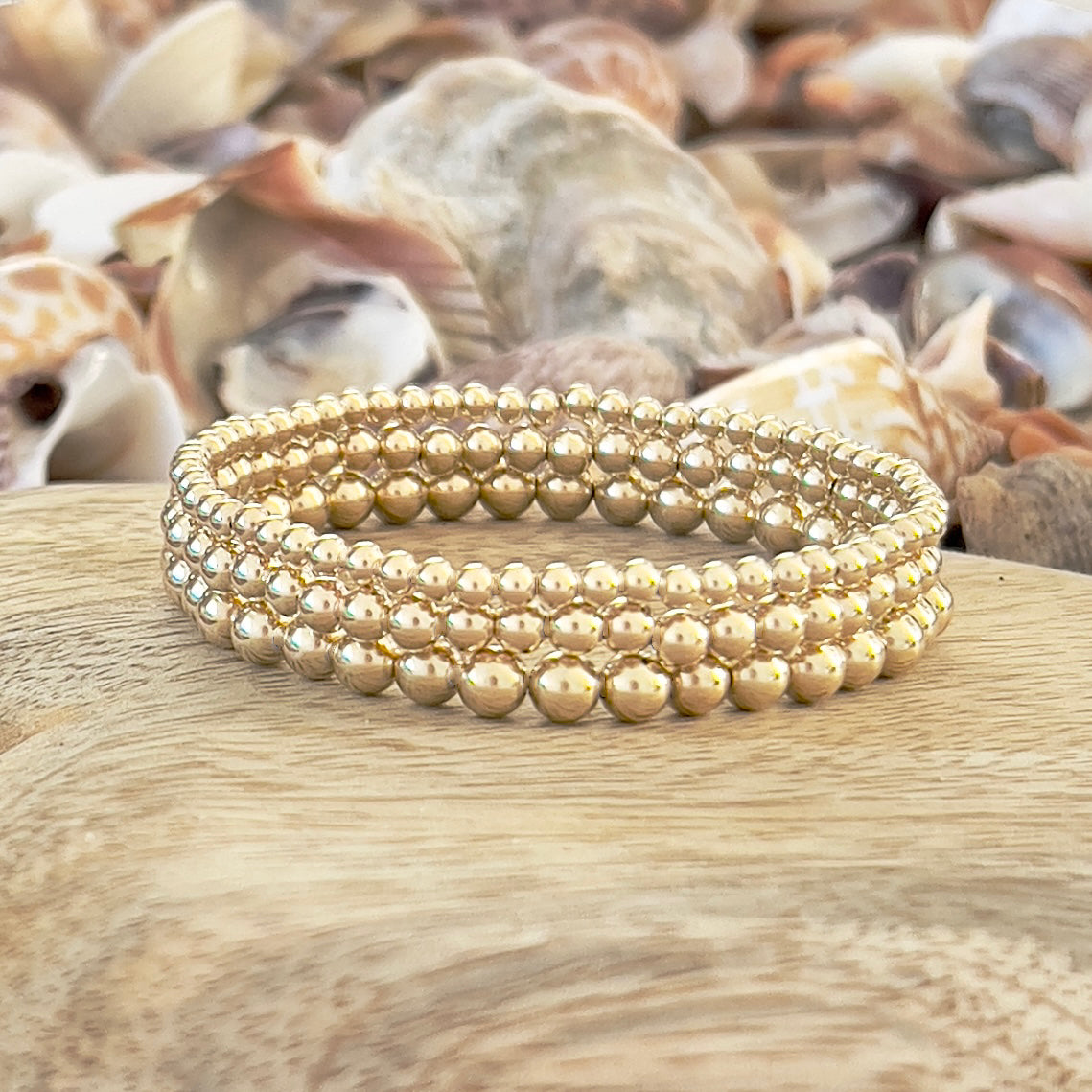 5MM Gold Bead Bracelet