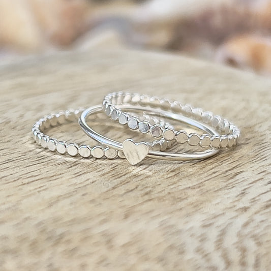 Silver Heart Stack