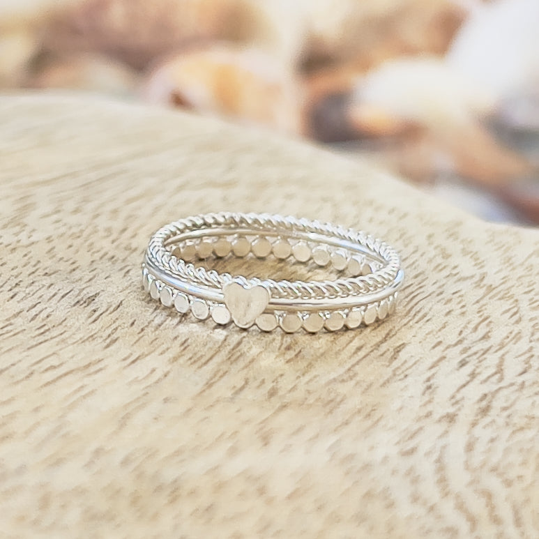 Silver Heart Stack