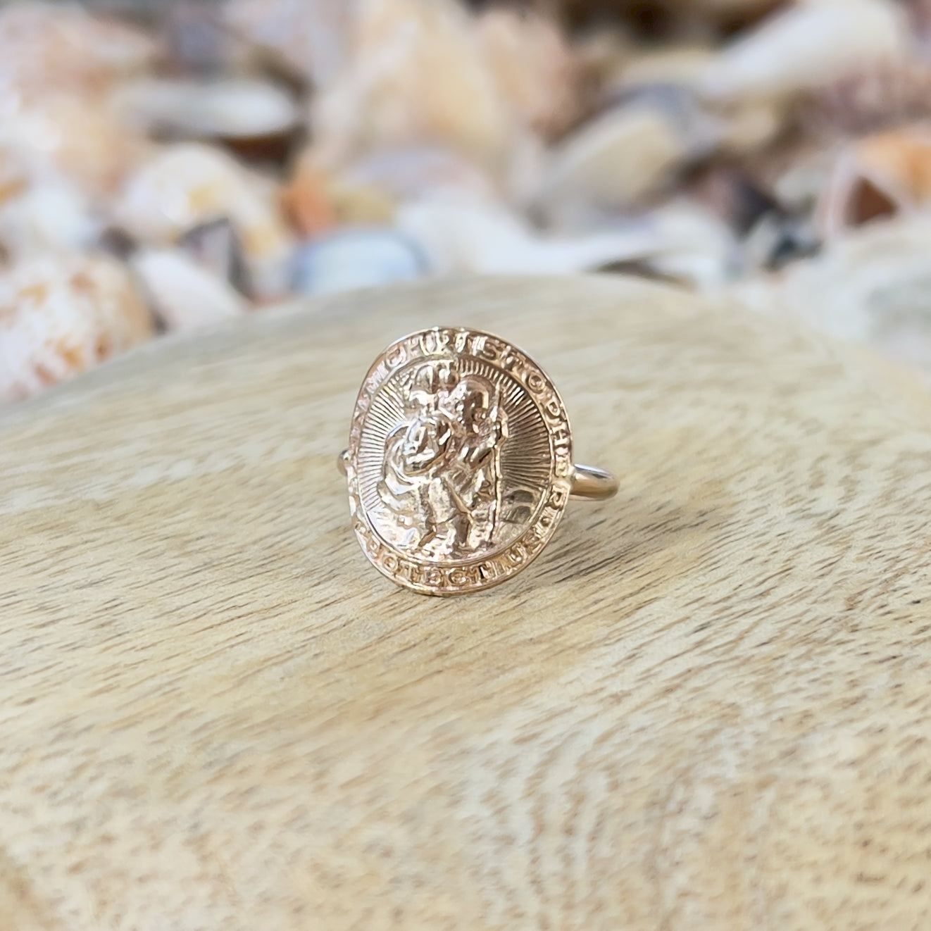 Saint Christopher Coin Ring