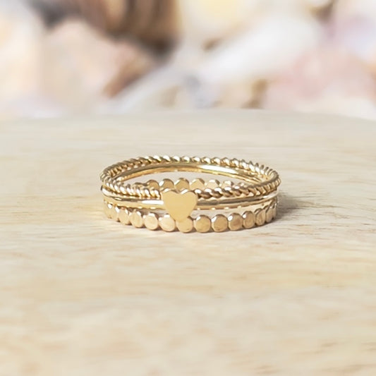 Gold Heart Stack