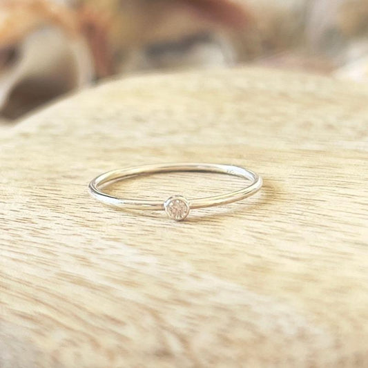 Tiny Solitaire Ring