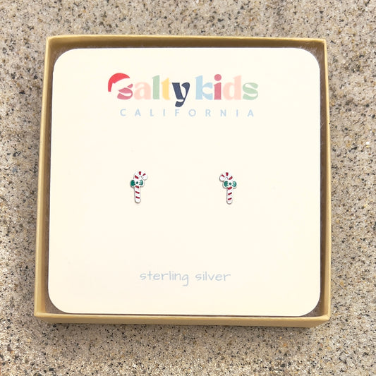 Candy Cane Bow Earrings