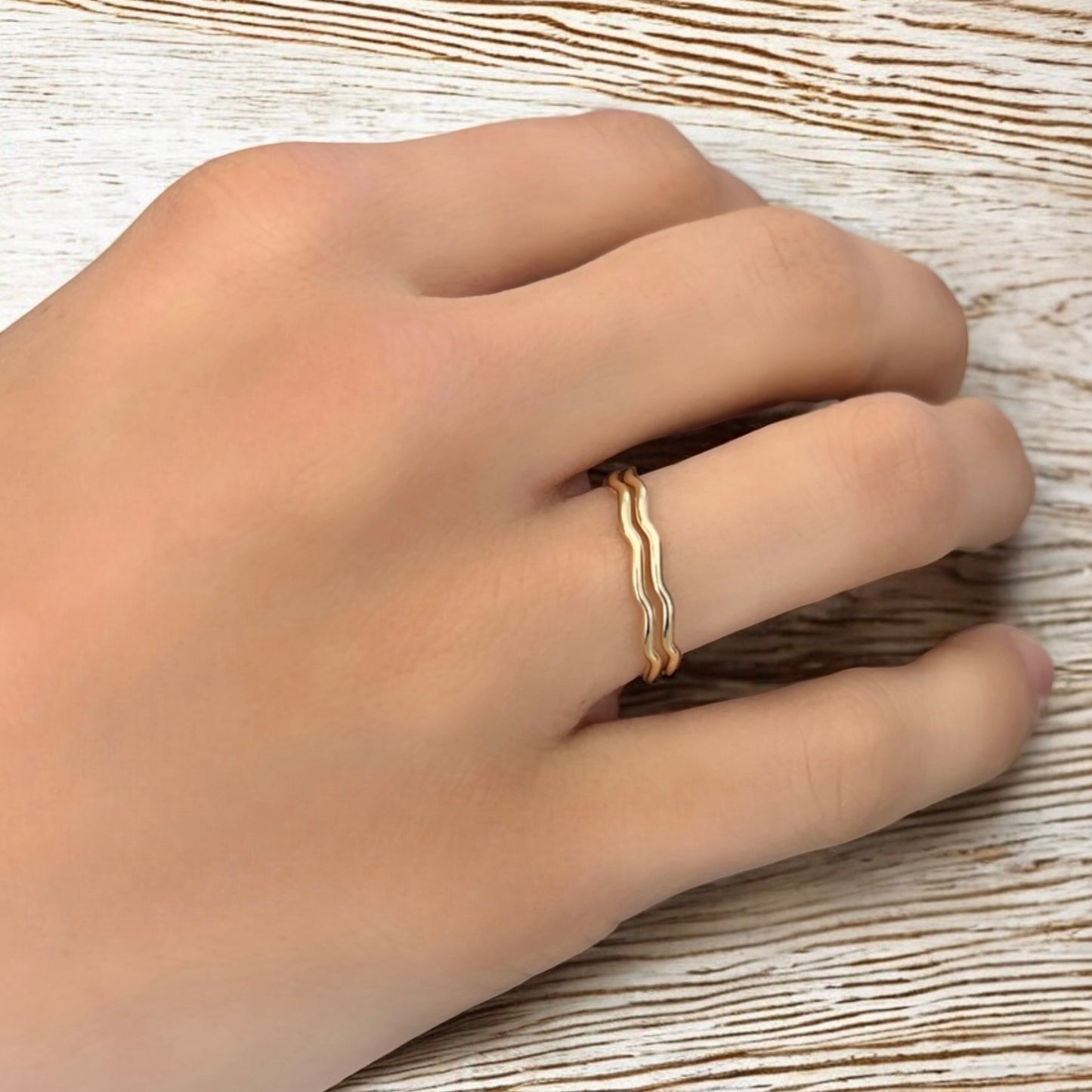 Gold Wave Ring