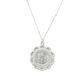 Sterling Silver Scalloped Saint Christopher Necklace