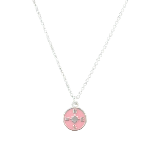 Pink Compass Necklace