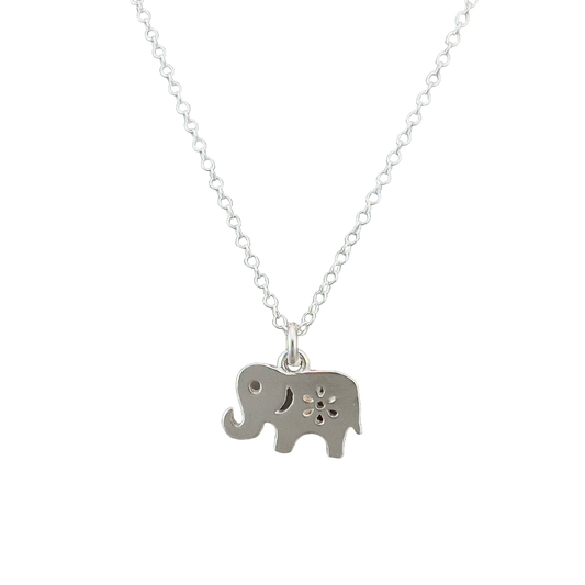 Sterling Elephant Necklace