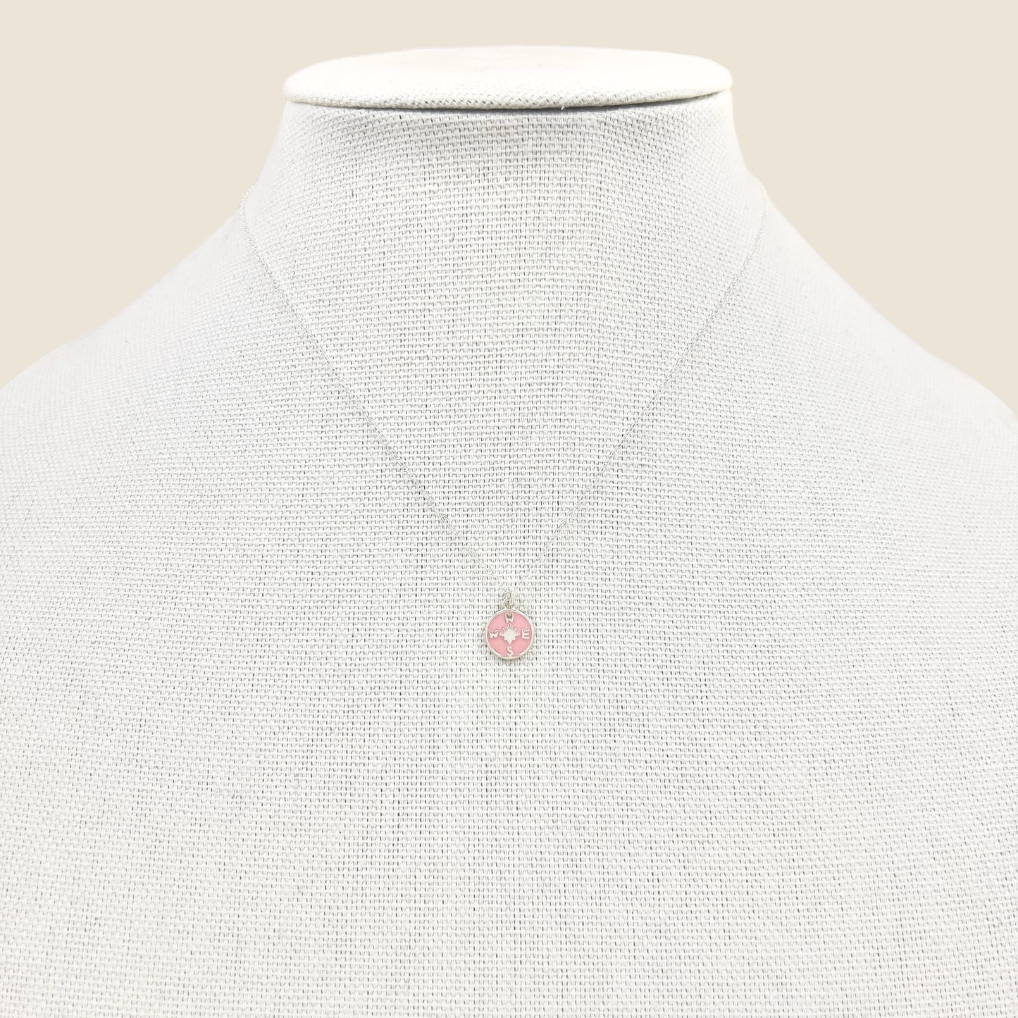 Pink Compass Necklace