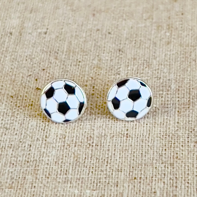 Soccer Stud Earrings