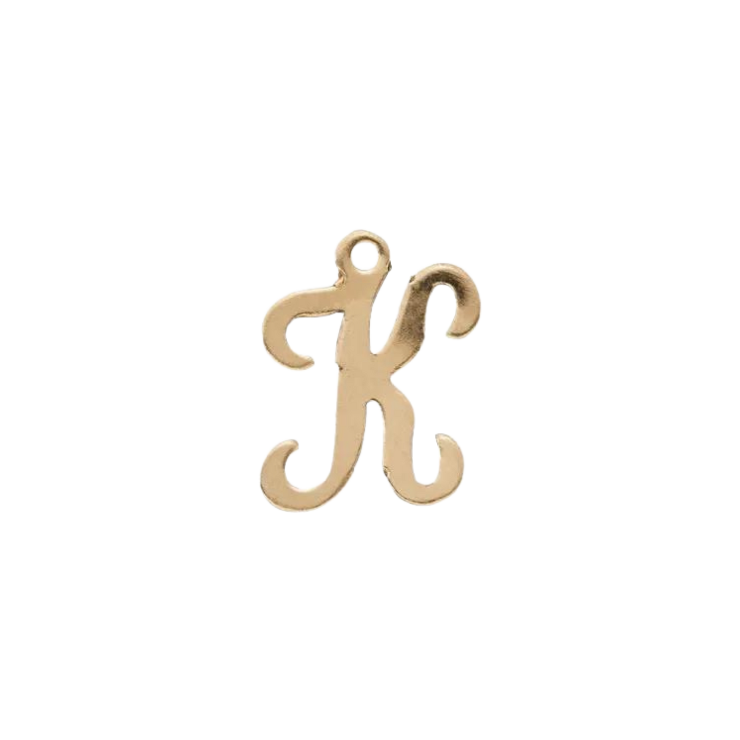 Gold Script Letter Initial Necklace