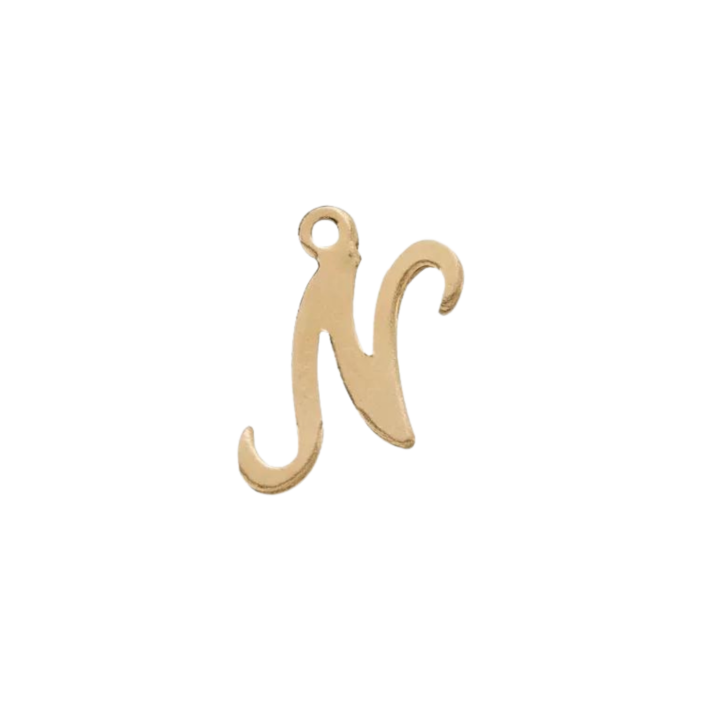 Gold Script Letter Initial Necklace