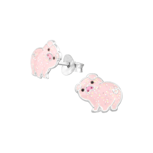 Sparkly Pig Earrings