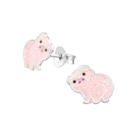 Sparkly Pig Earrings