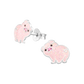 Sparkly Pig Earrings