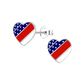 USA Heart Earrings