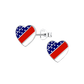 USA Heart Earrings