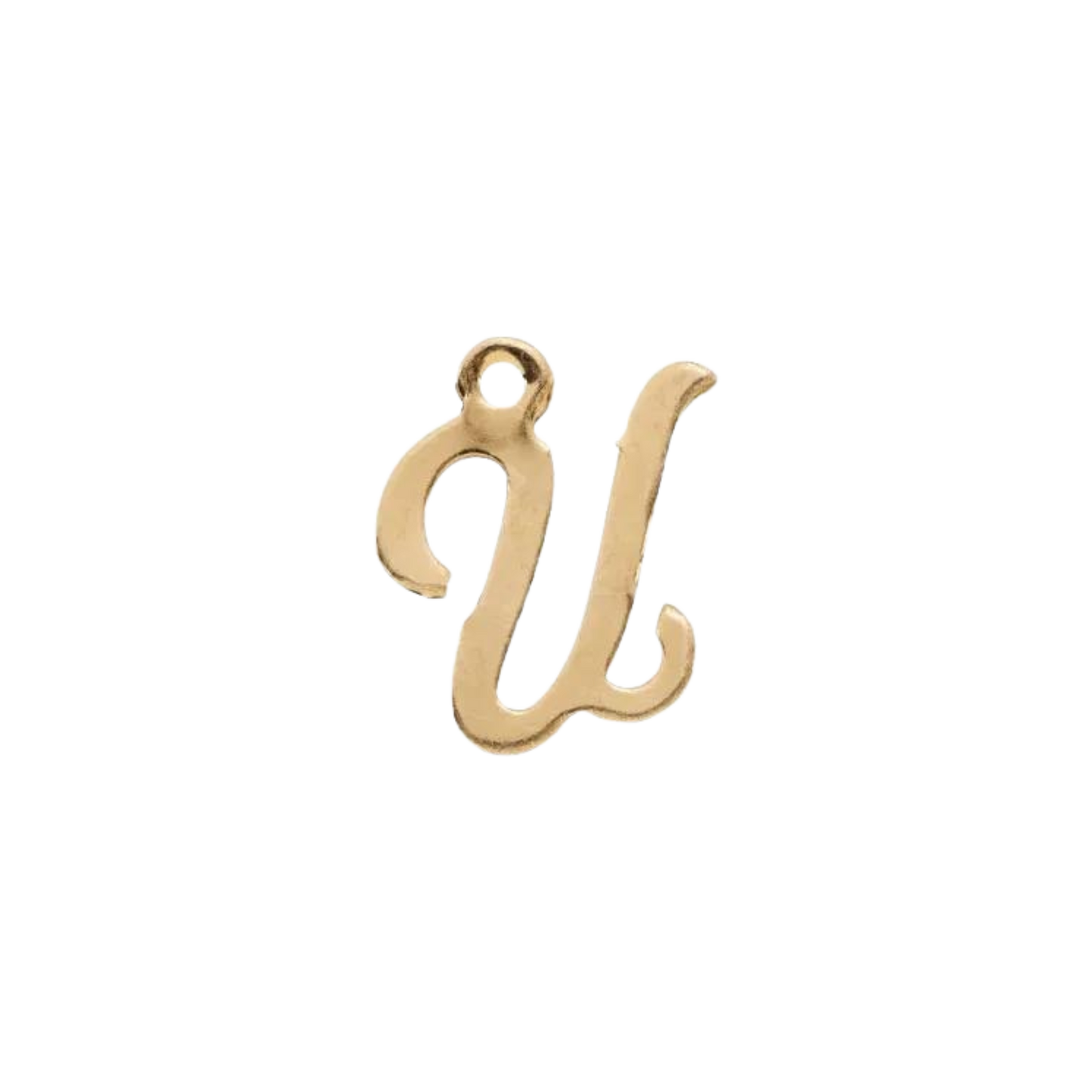 Gold Script Letter Initial Necklace