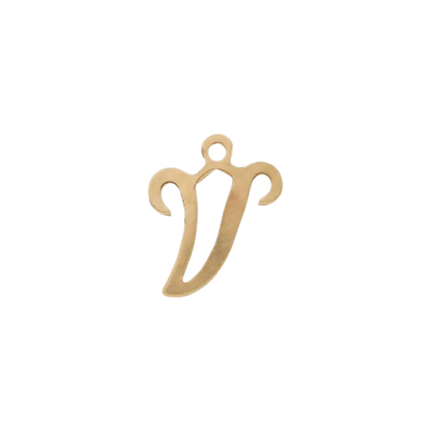 Gold Script Letter Initial Necklace