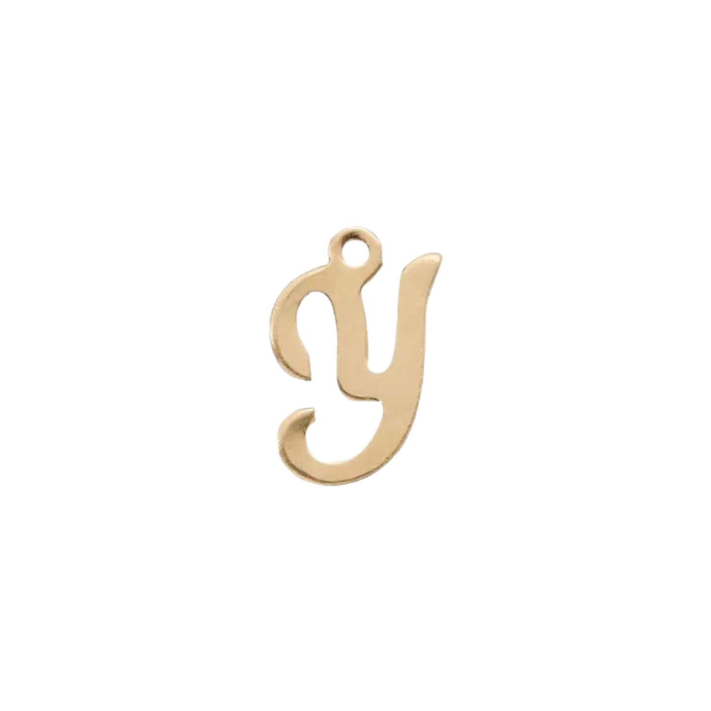 Gold Script Letter Initial Necklace