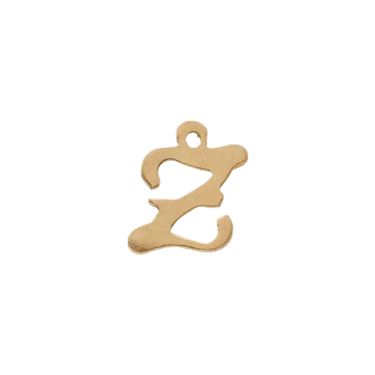 Gold Script Letter Initial Necklace