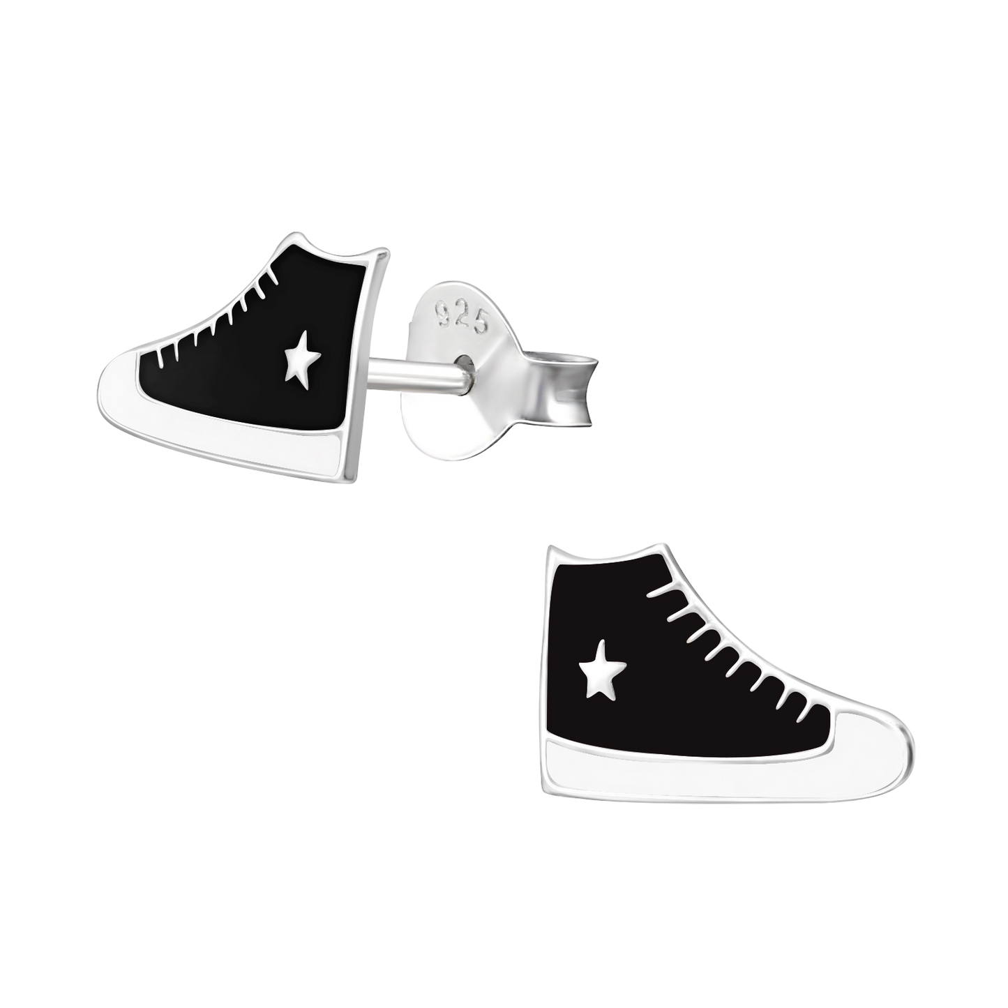 Black Sneaker Earrings