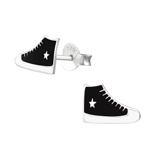 Black Sneaker Earrings